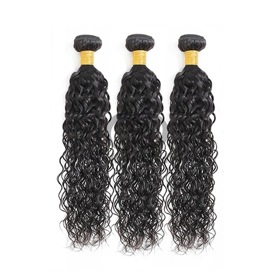 Good price Natural Black Water Wave Remy Human Hair Bundles Sew In Weave Bundles Brazilian Bundle Deals online