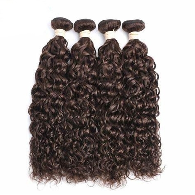 Good price #4 Medium Brown Water Wave Remy Human Hair Bundles Sew In Weave Bundles Brazilian Bundle Deals online