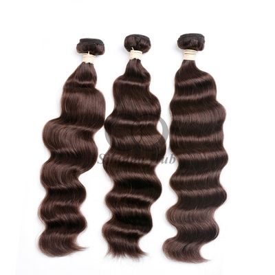 Good price #4 Medium Brown Loose Deep Wave Remy Human Hair Bundles Sew In Weave Bundles Brazilian Bundle Deals online