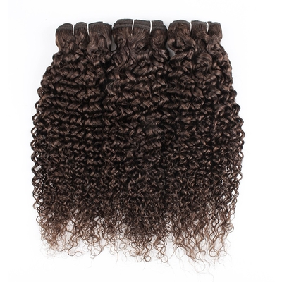 Good price #2 Dark Brown Kinky Curly Remy Human Hair Bundles Sew In Weave Bundles Brazilian Bundle Deals online