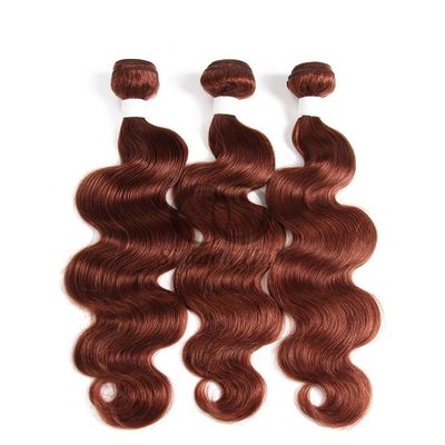 Un bon prix. #33 Corps brun foncé vague Remy Boucles de cheveux humains cousue en tissage Boucles de paquets brésiliennes Offres en ligne