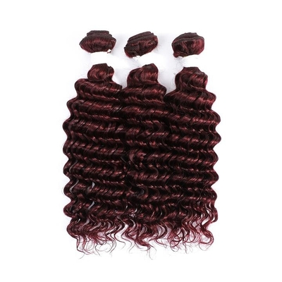 #99J Dark Wine Deep Wave Remy Human Hair Bundles Sew In Weave Bundles Brazilian Bundle Deals