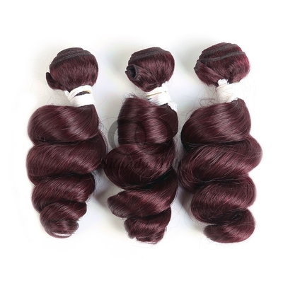 #99J Dark Wine Loose Wave Remy Human Hair Bundles Sew In Weave Bundles Brazilian Bundle Deals