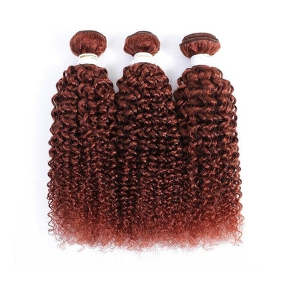 Good price #33 Dark Auburn Kinky Curly Remy Human Hair Bundles Sew In Weave Bundles Brazilian Bundle Deals online