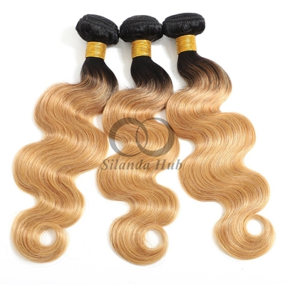 Good price #T1B/27 Body Wave Remy Human Hair Bundles Sew In Weave Bundles Brazilian Bundle Deals online