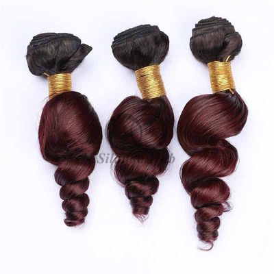 Un bon prix. #T1B/99J Vague lâche Remy Boucles de cheveux humains cousue en tissage Boucles de paquets Brésiliennes en ligne