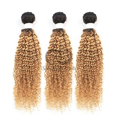 Good price #T1B/27 Kinky Curly Remy Human Hair Bundles Sew In Weave Bundles Brazilian Bundle Deals online
