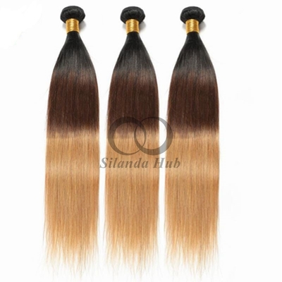 Good price #T1B/4/27 Straight Remy Human Hair Bundles Sew In Weave Bundles Brazilian Bundle Deals online