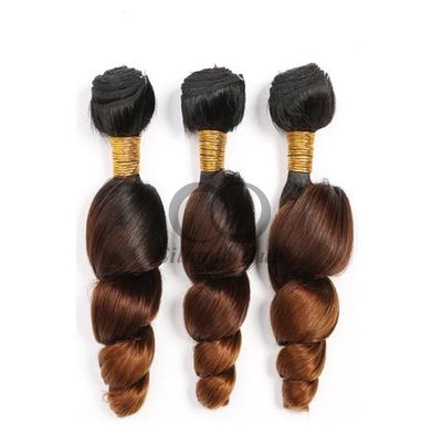 Un bon prix. #T1B/4/30 Vague lâche Remy Boucles de cheveux humains cousue en tissage Boucles de paquets Brésiliennes en ligne