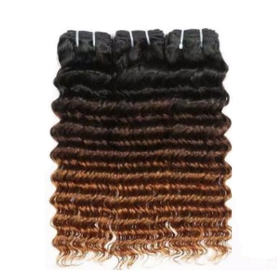 #T1B/4/30 Deep Wave Remy Human Hair Bundles Sew In Weave Bundles Brazilian Bundle Deals