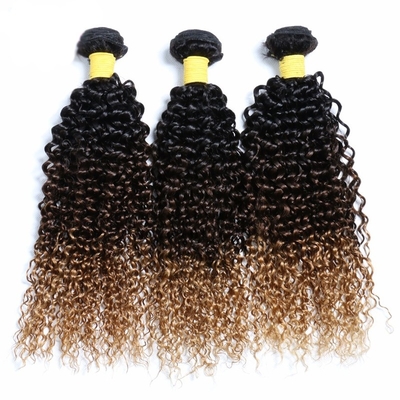 Good price #T1B/4/27 Kinky Curly Remy Human Hair Bundles Sew In Weave Bundles Brazilian Bundle Deals online