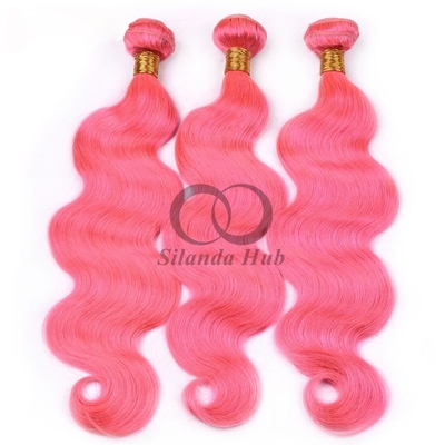 Good price Pink Body Wave Remy Human Hair Bundles Sew In Weave Bundles Brazilian Bundle Deals online