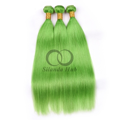 Good price Green Straight Remy Human Hair Bundles Sew In Weave Bundles Brazilian Bundle Deals online