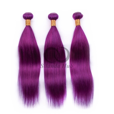 Good price Purple Straight Remy Human Hair Bundles Sew In Weave Bundles Brazilian Bundle Deals online