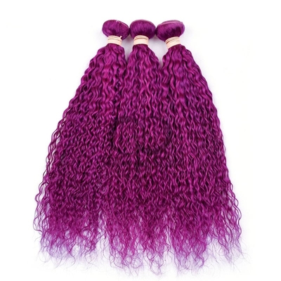 Good price Purple Kinky Curly Remy Human Hair Bundles Sew In Weave Bundles Brazilian Bundle Deals online
