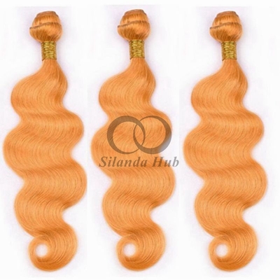 Good price Orange Body Wave Remy Human Hair Bundles Sew In Weave Bundles Brazilian Bundle Deals online