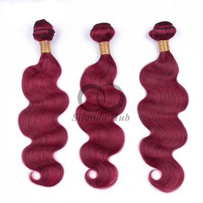 Un bon prix. Bourgogne Body Wave Remy Boucles de cheveux humains Coiffure en tissage Boucles Brésiliennes Boucle Offres en ligne