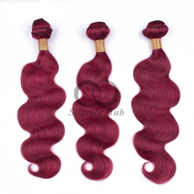 Good price Burgundy Body Wave Remy Human Hair Bundles Sew In Weave Bundles Brazilian Bundle Deals online