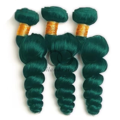 Green Loose Wave Remy Human Hair Bundles Sew In Weave Bundles Brazilian Bundle Deals
