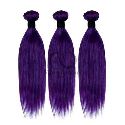 Un bon prix. Des paquets de cheveux humains purple et droit Rémy, cousu en tissus, des paquets de paquets brésiliens en ligne