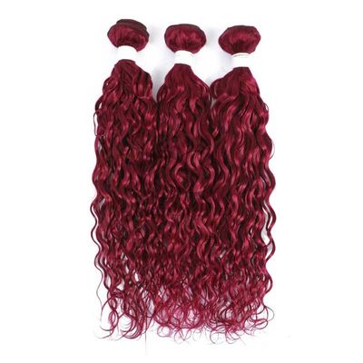 Un bon prix. Vague d'eau de Bourgogne Remy Boucles de cheveux humains cousue en tissus Boucles de paquets brésiliennes en ligne