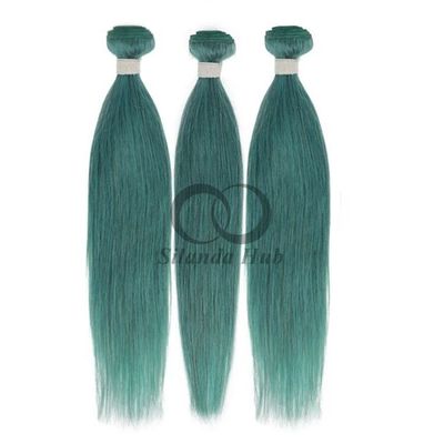 Un bon prix. Green Straight Remy Boucles de cheveux humains cousues en tissage Boucles de bracelets Brésiliennes en ligne