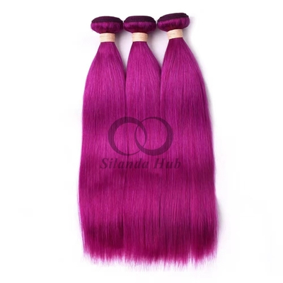 Good price Purple Straight Remy Human Hair Bundles Sew In Weave Bundles Brazilian Bundle Deals online