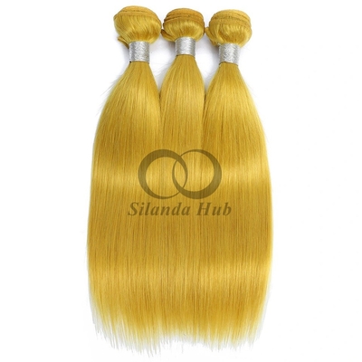 Good price Yellow Straight Remy Human Hair Bundles Sew In Weave Bundles Brazilian Bundle Deals online