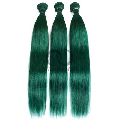 Un bon prix. Green Straight Remy Boucles de cheveux humains cousues en tissage Boucles de bracelets Brésiliennes en ligne