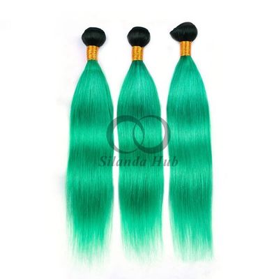 Un buen precio. #T1B/Green Straight Remy Ramos de cabello humano cosidos en tejido Ramos de paquetes brasileños en línea