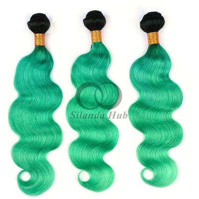 Un buen precio. #T1B/Green Body Wave Remy Hacer paquetes de cabello humano Coser en tejido paquetes paquetes brasileños en línea