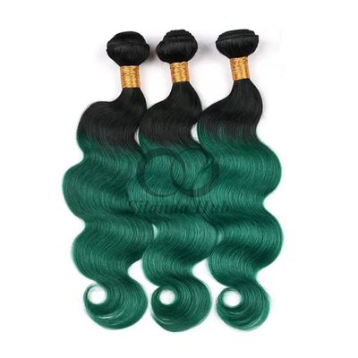 Un bon prix. #T1B/Green Body Wave Remy Boucles de cheveux humains cousues en tissus Boucles de paquets brésiliennes en ligne
