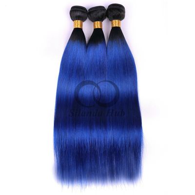 Un buen precio. #T1B/Blue Straight Remy Hacer paquetes de cabello humano Coser en tejido paquetes paquetes brasileños en línea