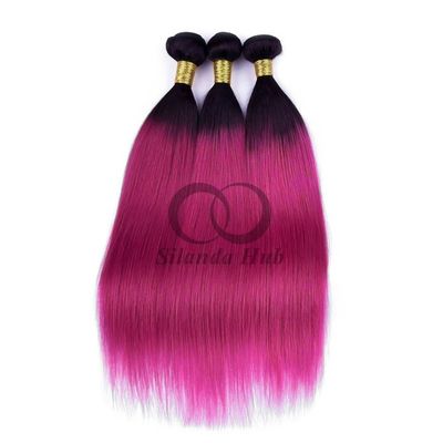 Good price #T1B/Rose Red Straight Remy Human Hair Bundles Sew In Weave Bundles Brazilian Bundle Deals online