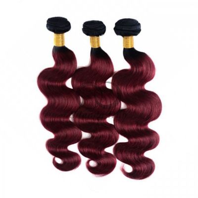سعر جيد #T1B/Burgundy Body Wave Remy حزمة شعر بشري خياطة في حزمة نسيج الانترنت