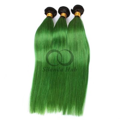Un buen precio. #T1B/Green Straight Remy Ramos de cabello humano cosidos en tejido Ramos de paquetes brasileños en línea