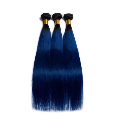 سعر جيد #T1B/Blue Straight Remy حزمة شعر بشري خياطة في حزمة النسيج الانترنت