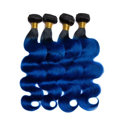 Un buen precio. #T1B/Blue Body Wave Remy Hacer paquetes de cabello humano Coser en tejido paquetes paquetes brasileños en línea