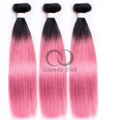 سعر جيد #T1B/Pink Straight Remy حزمة شعر بشري خياطة في حزمة النسيج الانترنت