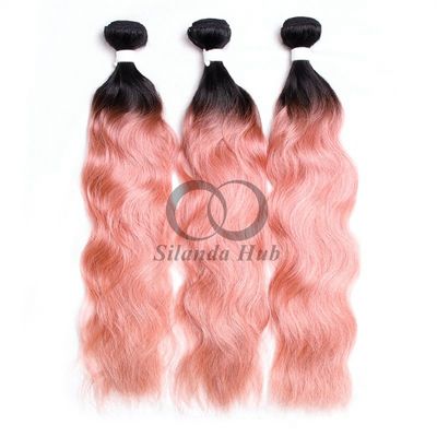 Un buen precio. #T1B/Rosa Natural Wave Remy Human Hair Bundles Coser en Tejido Bundles Brasileño Bundle Deals en línea