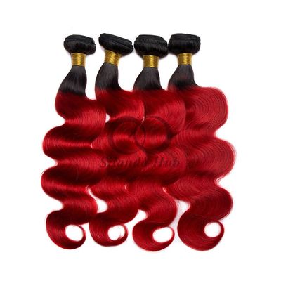 Un buen precio. #T1B/Red Body Wave Remy Haciendas de Cabello Humano Coser en Tejido Haciendas de Hacienda Brasileñas en línea