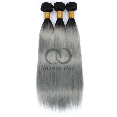 #T1B/Grey Straight Remy Human Hair Bundles Sew In Weave Bundles Brazilian Bundle Deals