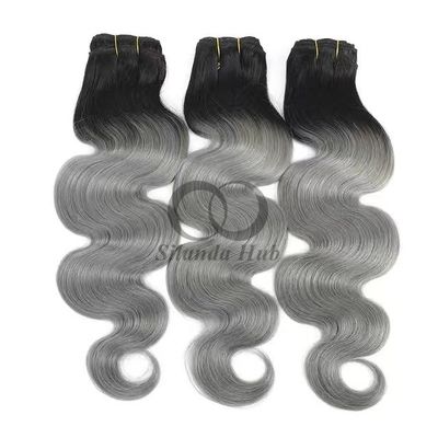 سعر جيد #T1B/Grey Body Wave Remy حزمة شعر بشري خياطة في حزمة نسيج الانترنت