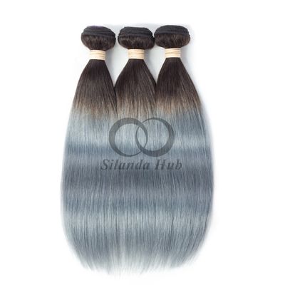 سعر جيد #T1B/Grey Straight Remy حزمة شعر بشري خياطة في حزمة النسيج الانترنت