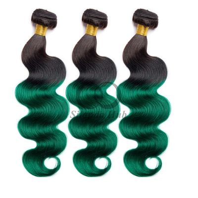 #T1B/Green Body Wave Remy Human Hair Bundles Sew In Weave Bundles Brazilian Bundle Deals
