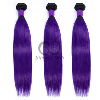 سعر جيد #T1B/Purple Straight Remy حزمة شعر بشري خياطة في حزمة النسيج الانترنت