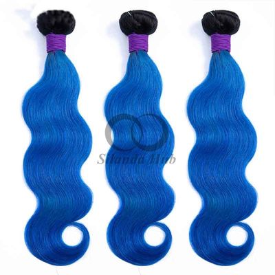 سعر جيد #T1B/Blue Body Wave ريمي حزمة شعر بشري خياطة في حزمة نسيج الانترنت