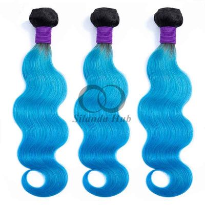 Un buen precio. #T1B/Blue Body Wave Remy Hacer paquetes de cabello humano Coser en tejido paquetes paquetes brasileños en línea