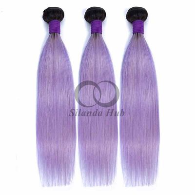Un bon prix. #T1B/Purple Straight Remy Boucles de cheveux humains cousues en tissus Boucles de paquets Brésiliennes en ligne