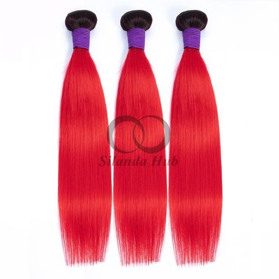 Un buen precio. #T1B/Red Straight Remy Ramos de cabello humano cosidos en tejido Ramos de paquetes brasileños en línea